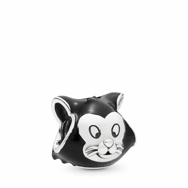 Pandora Disney Figaro Portrait Charm, Black Enamel Ireland - Sterling Silver/Enamel/Black - 437602XM